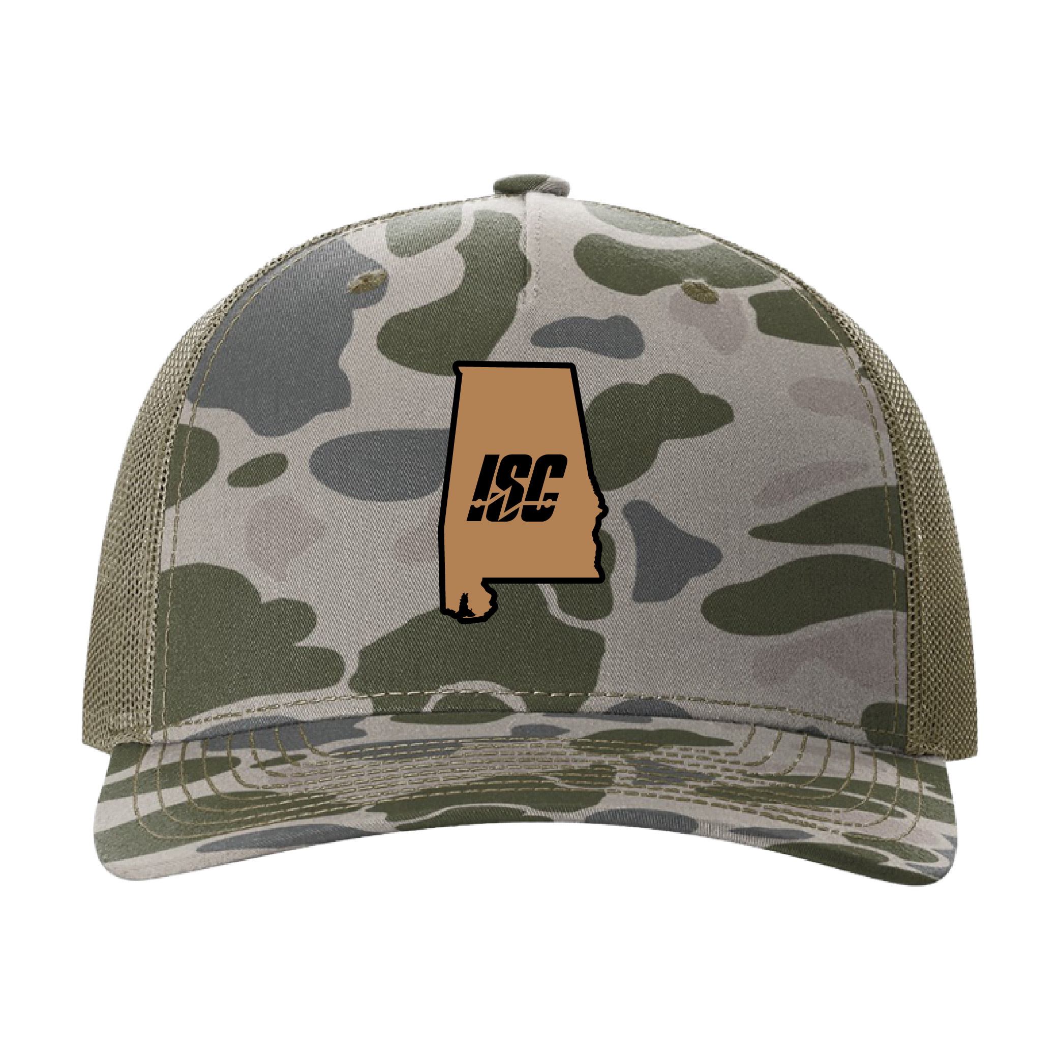 State Patch Richardson Printed Five-Panel Trucker Cap - Marsh Duck Camo/Loden