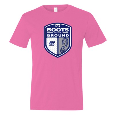 Boots on The Ground T-Shirt - Neon Pink