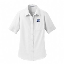 Ladies Short Sleeve Super Pro Oxford Shirt - White